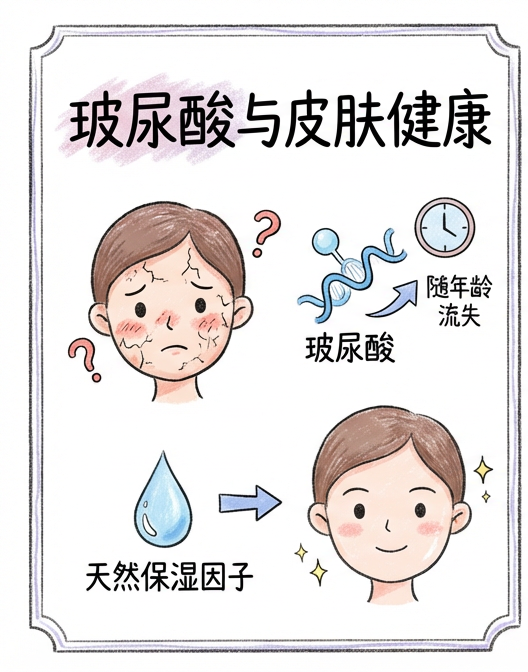 玻尿酸与皮肤健康:随年龄流失,需要外部补充